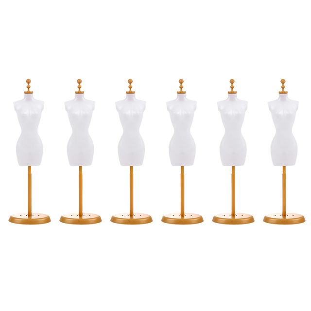 6pcs DIY Display Clothes Mannequin Stand Plastic Dress Mannequin